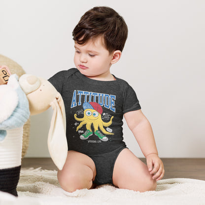 "Attitude" Short Sleeve Baby One Piece