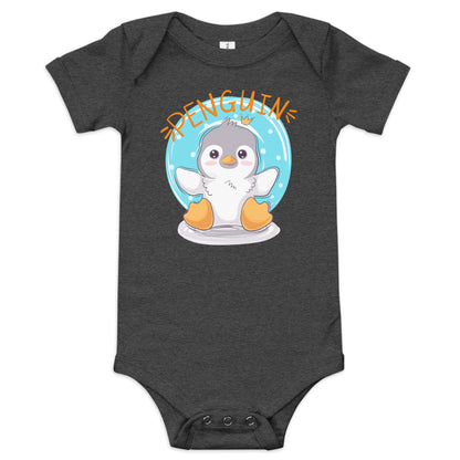 "Penguin" Short Sleeve Baby One Piece