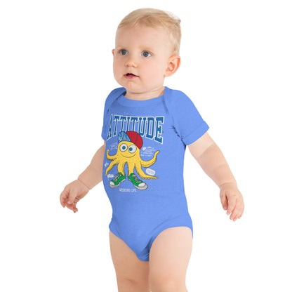 "Attitude" Short Sleeve Baby One Piece