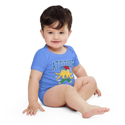 "Attitude" Short Sleeve Baby One Piece