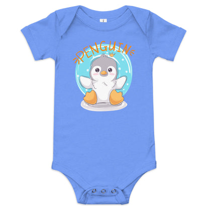"Penguin" Short Sleeve Baby One Piece