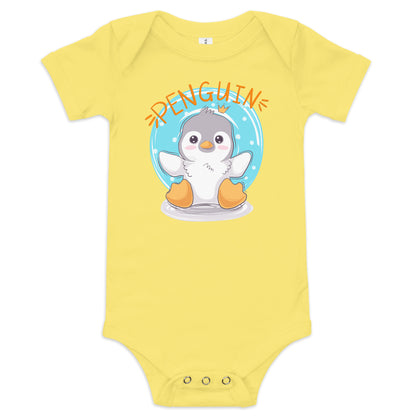 "Penguin" Short Sleeve Baby One Piece