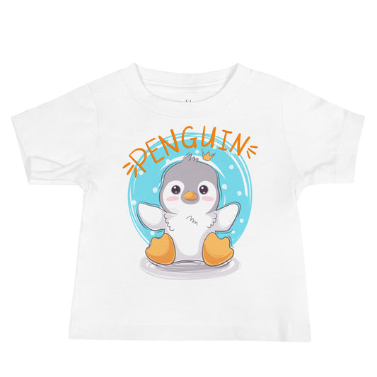 Baby Short Sleeve Tee - Cute Penguin