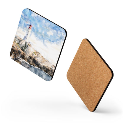 "Beacon of Tranquility" Cork-back coaster