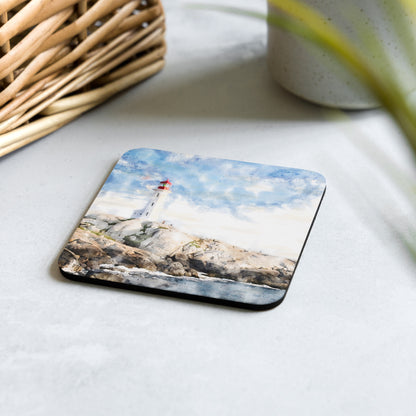 "Beacon of Tranquility" Cork-back coaster