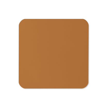 Solid Colour Cork-back coasters