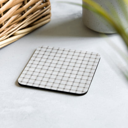 Classic Checkered Cork-back coaster
