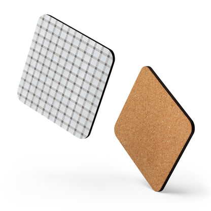Classic Checkered Cork-back coaster