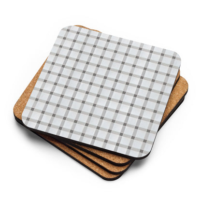 Classic Checkered Cork-back coaster