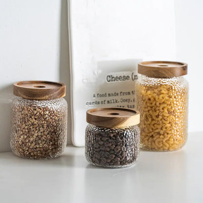 Classic Glass Canister with Natural Wood Lid