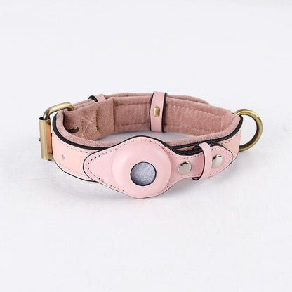 Leather AirTag Dog Collar