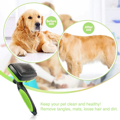 SlickPaws Self Cleaning Pet Grooming Brush
