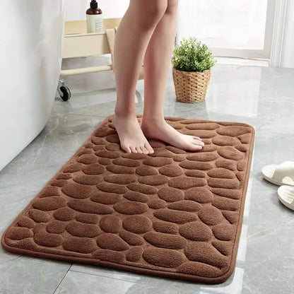 SoftStep Coral Fleece Pebble Bath Mat
