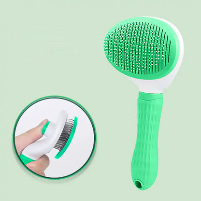 GroomMate Self Cleaning Pet Grooming Brush - Oval