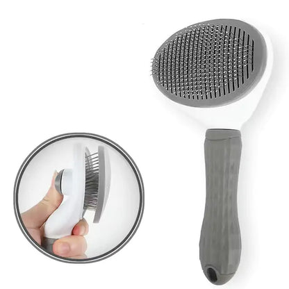 GroomMate Self Cleaning Pet Grooming Brush - Oval