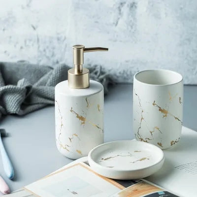 Nordic Elegance Ceramic Bathroom Set
