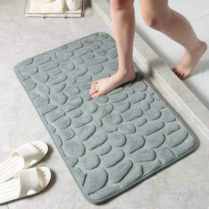 SoftStep Coral Fleece Pebble Bath Mat