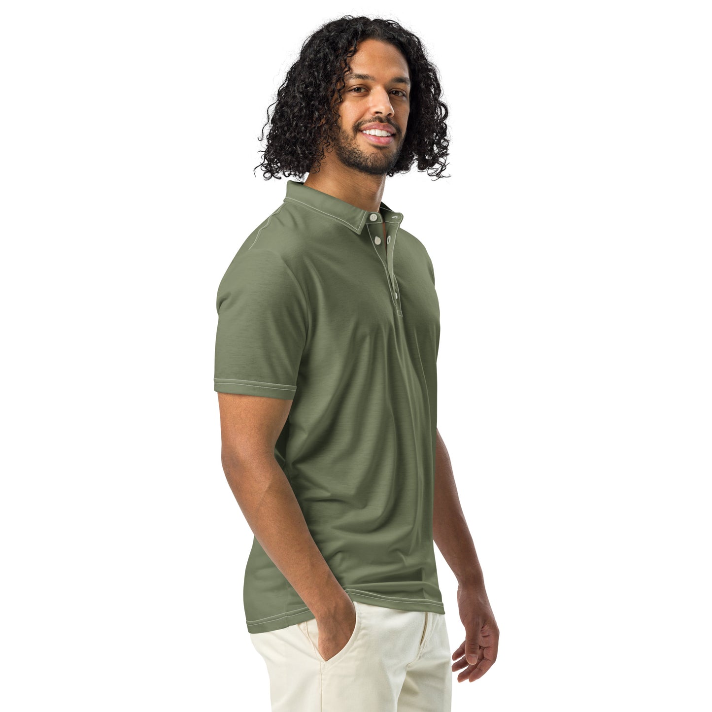 Contour Polo Slim Fit - Olivgrün