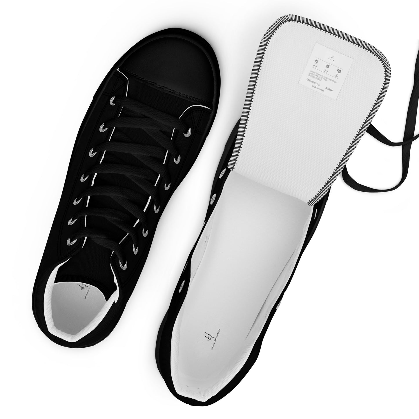 Men’s high top canvas shoes - Classic Black
