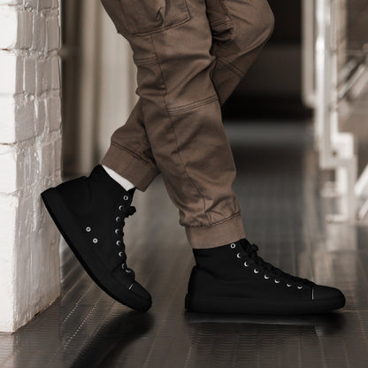 Men’s high top canvas shoes - Classic Black