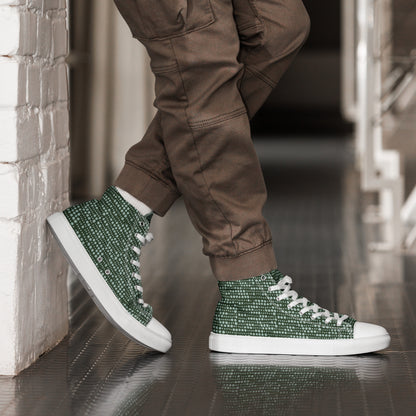 Men’s high top canvas shoes - Spearmint Pop
