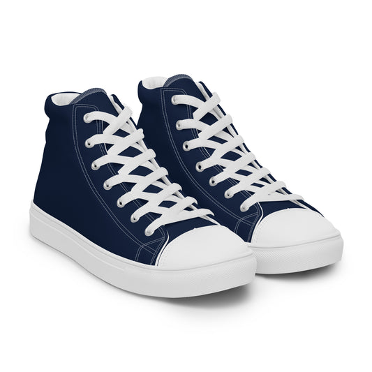 Men’s high top canvas shoes - Navy Blue