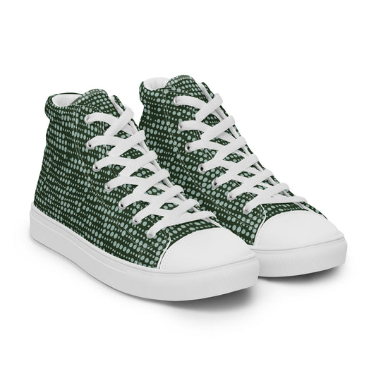 Men’s high top canvas shoes - Spearmint Pop