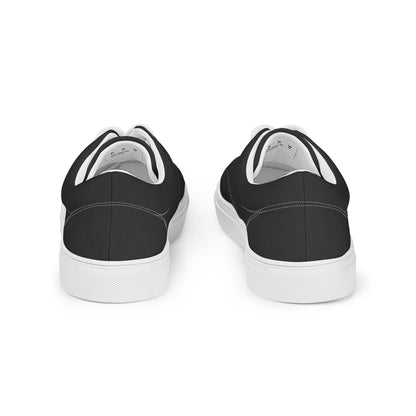 Men’s lace-up canvas shoes - Charcoal Black