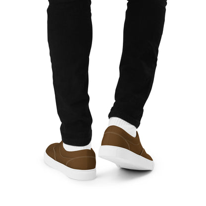 Herren-Schnürschuhe aus Segeltuch - Whiskeybraun