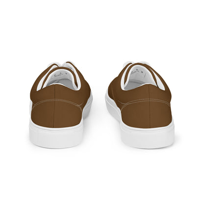 Herren-Schnürschuhe aus Segeltuch - Whiskeybraun
