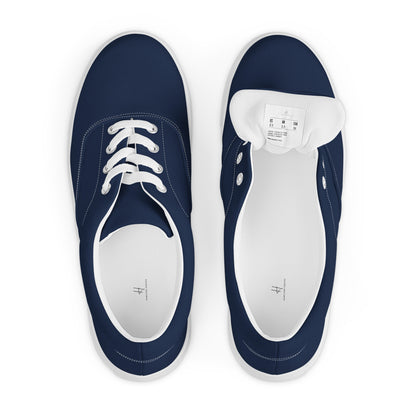 Men’s lace-up canvas shoes - Navy Blue