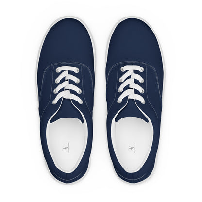 Men’s lace-up canvas shoes - Navy Blue