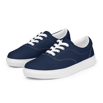 Men’s lace-up canvas shoes - Navy Blue
