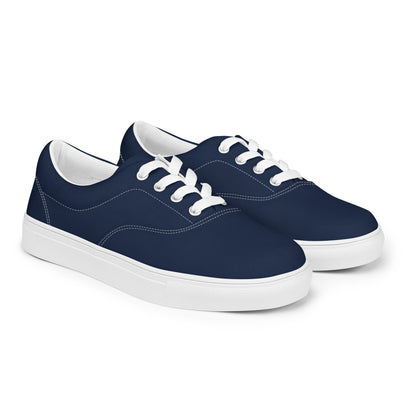 Men’s lace-up canvas shoes - Navy Blue