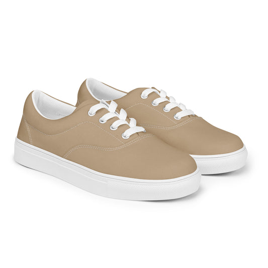 Men’s lace-up canvas shoes - Khaki