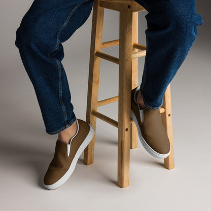 Men’s slip-on canvas shoes - Whiskey Brown