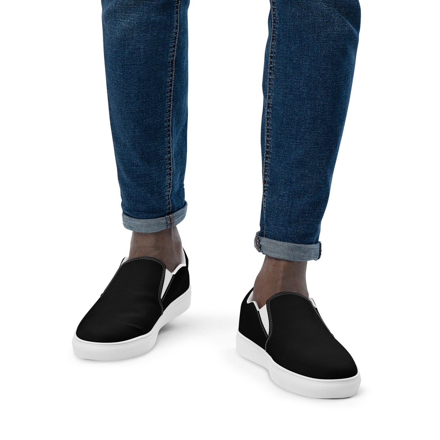 Herren-Slipper aus Segeltuch - Klassisch Schwarz