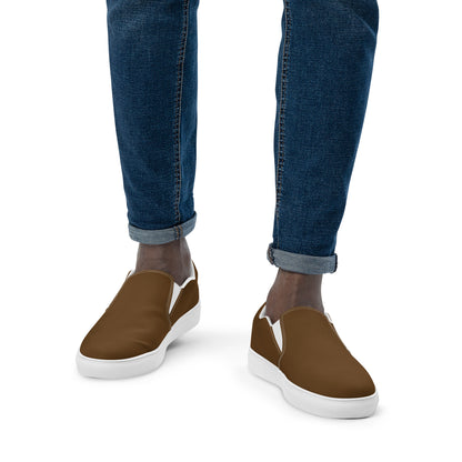 Men’s slip-on canvas shoes - Whiskey Brown