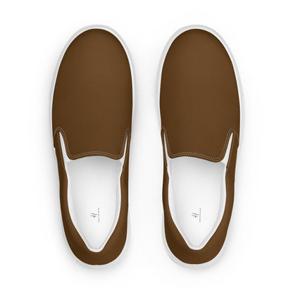 Men’s slip-on canvas shoes - Whiskey Brown