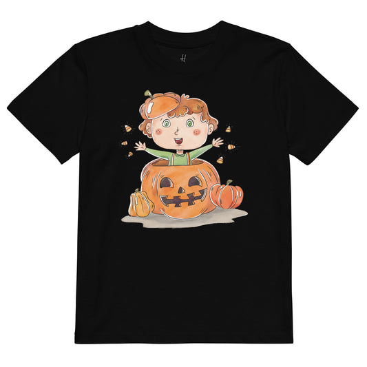 Organic cotton kids t-shirt - Jack in a Pumpkin
