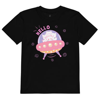 Organic cotton kids t-shirt - Space Cats