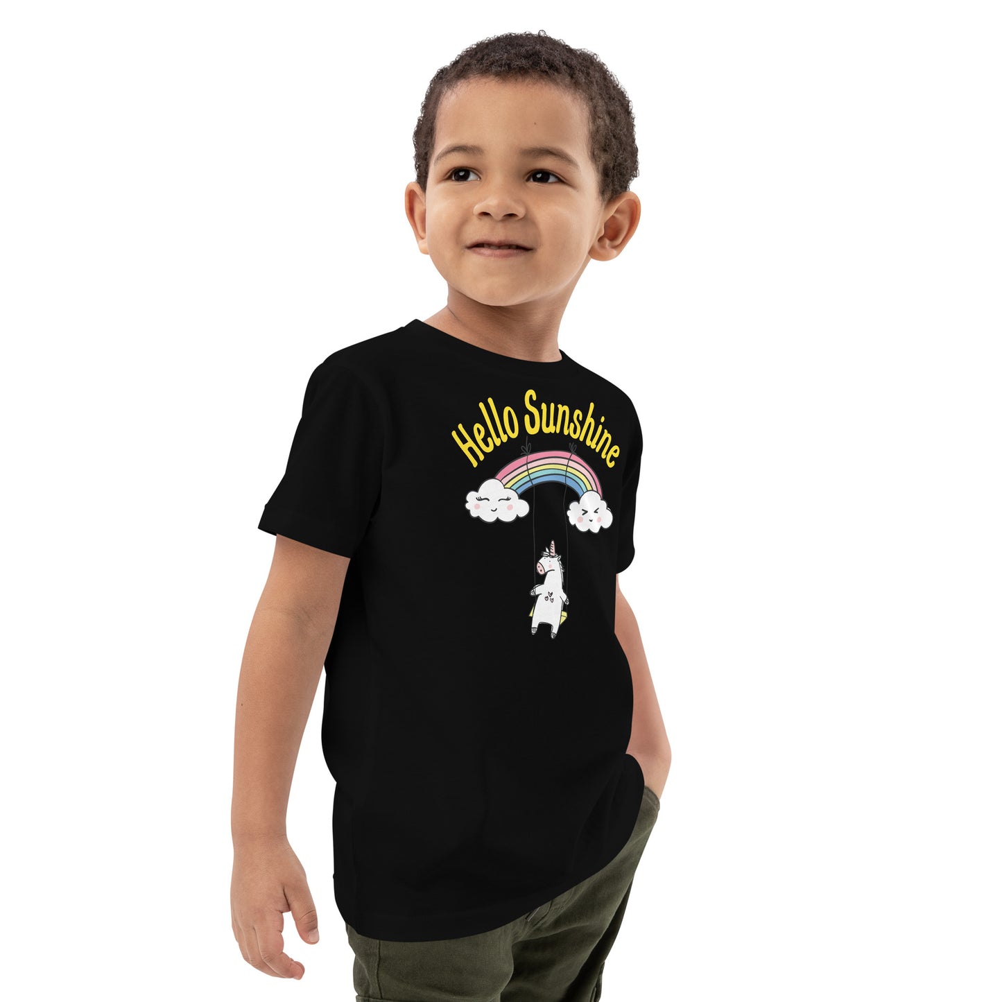 Organic cotton kids t-shirt - Hello Sunshine