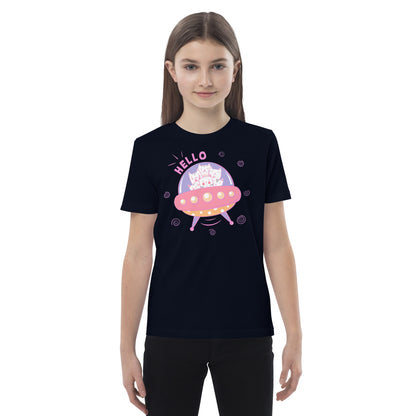 Organic cotton kids t-shirt - Space Cats