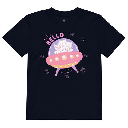 Organic cotton kids t-shirt - Space Cats