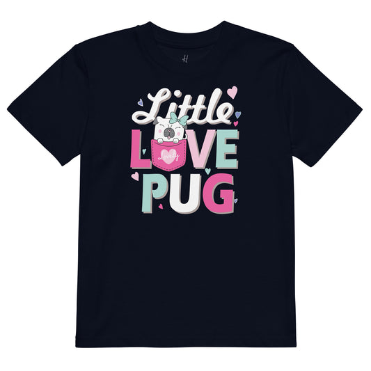 Organic cotton kids t-shirt - Little Love Pug