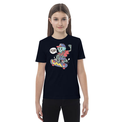 Organic cotton kids t-shirt - Skeleton Skater