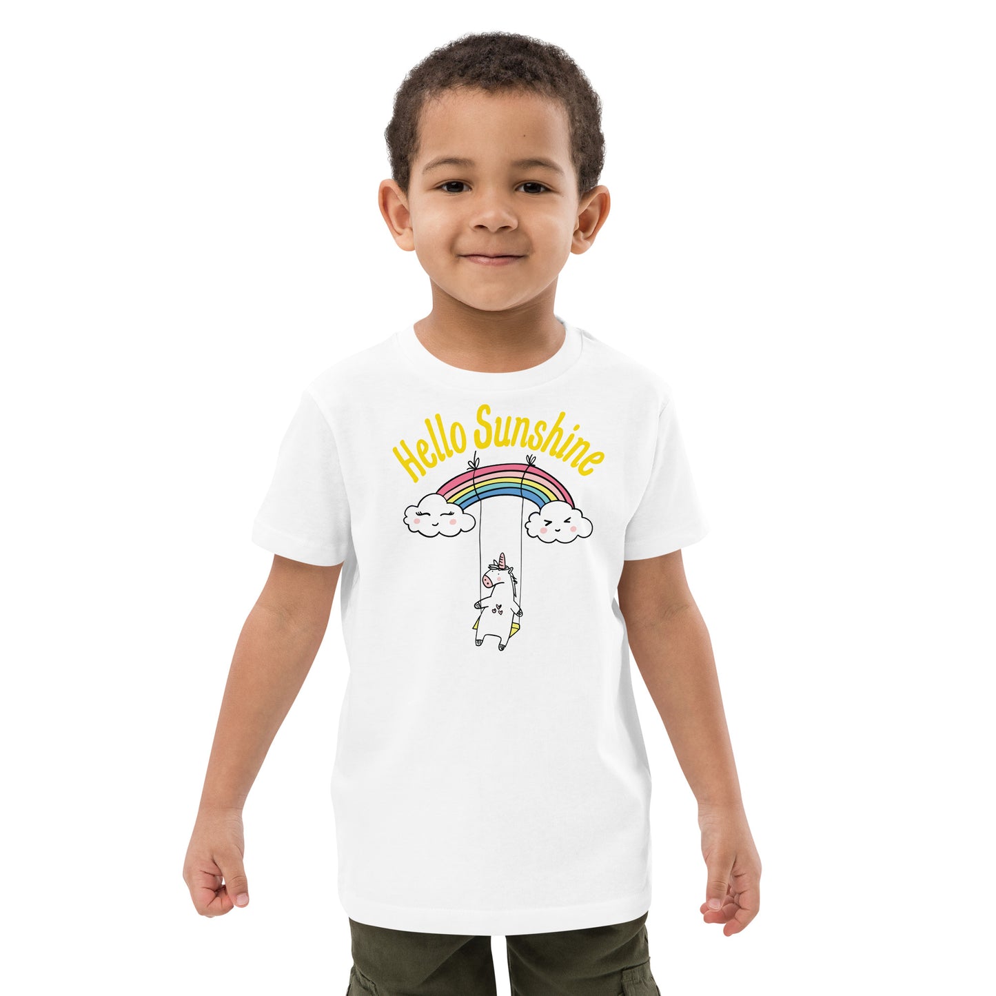 Organic cotton kids t-shirt - Hello Sunshine