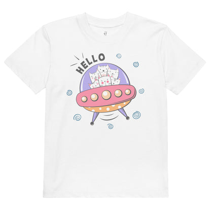 Organic cotton kids t-shirt - Space Cats