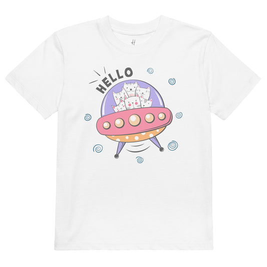 Organic cotton kids t-shirt - Space Cats