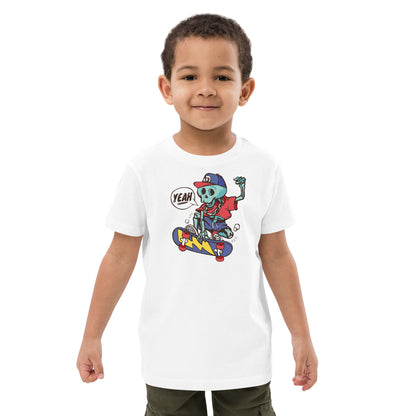 Organic cotton kids t-shirt - Skeleton Skater